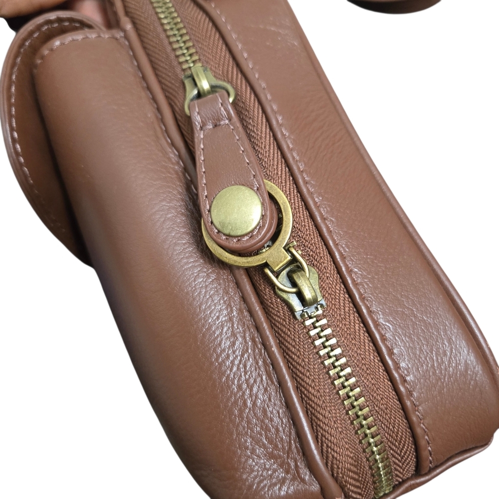 Minooy Aphrodite Crossbody Bag 1.5L Brown Chic Portable Everyday Phone Purse - Picture 9 of 12